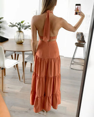 Casual Backless Cake Dress