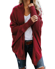 Casual Solid Color Knitted Cardigan