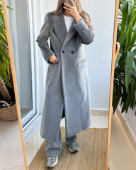 Solid Color Casual and Fashionable Woolen Coat