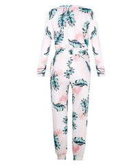 Loose Printed Long Sleeve Casual Suit