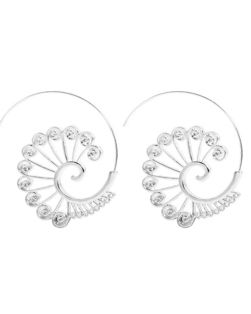 Exaggerated Alloy Round Earrings