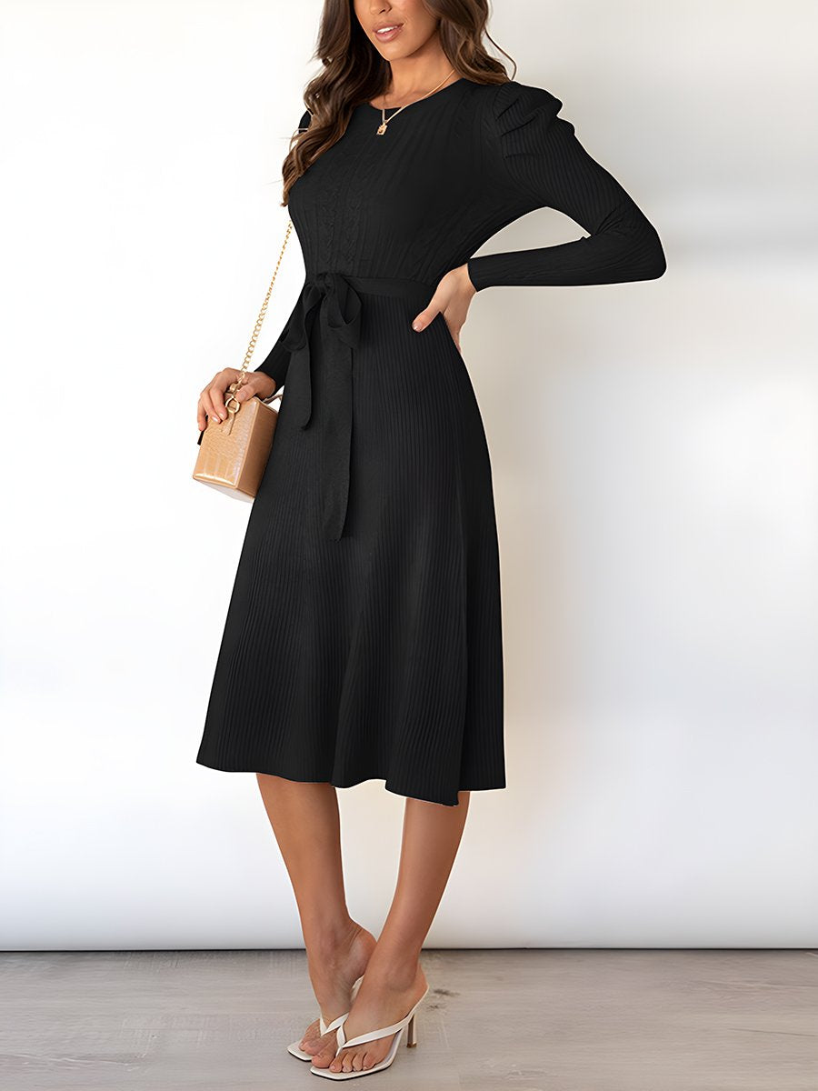 Bubble Long Sleeve Knit Dress