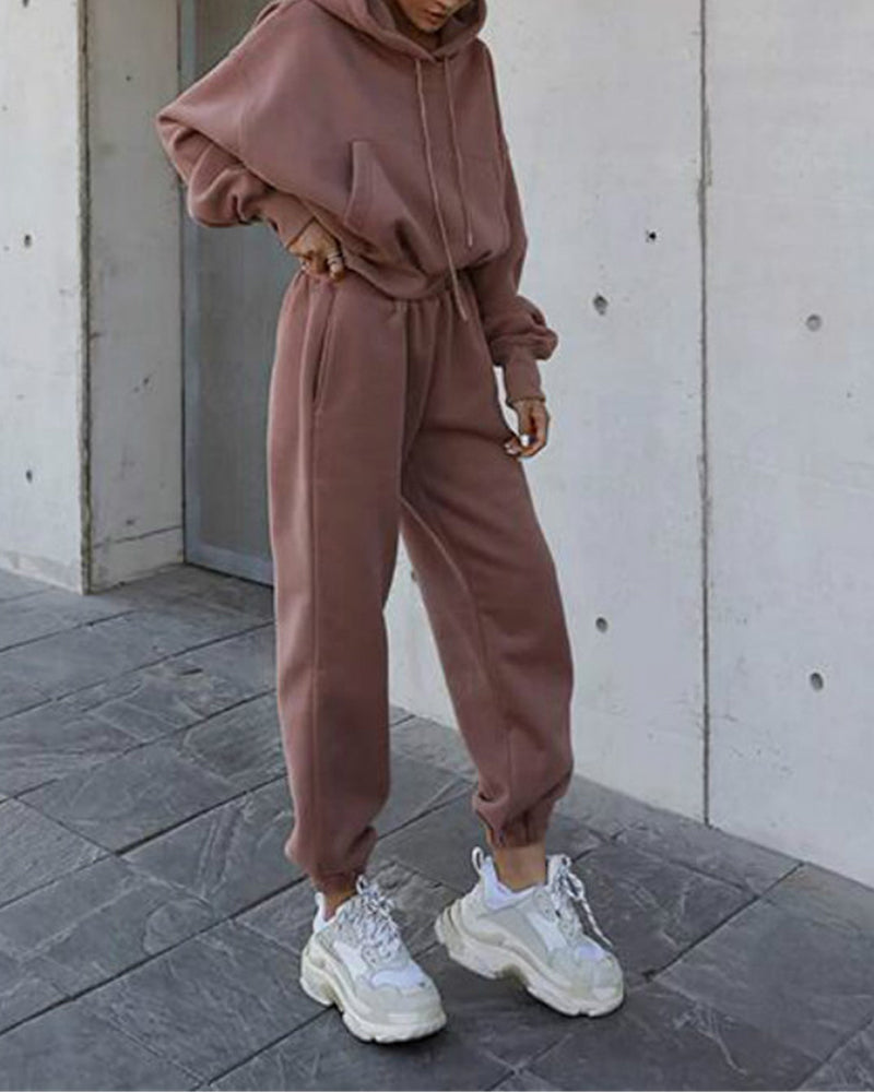 Long Sleeve Sports Casual Two Piece Set