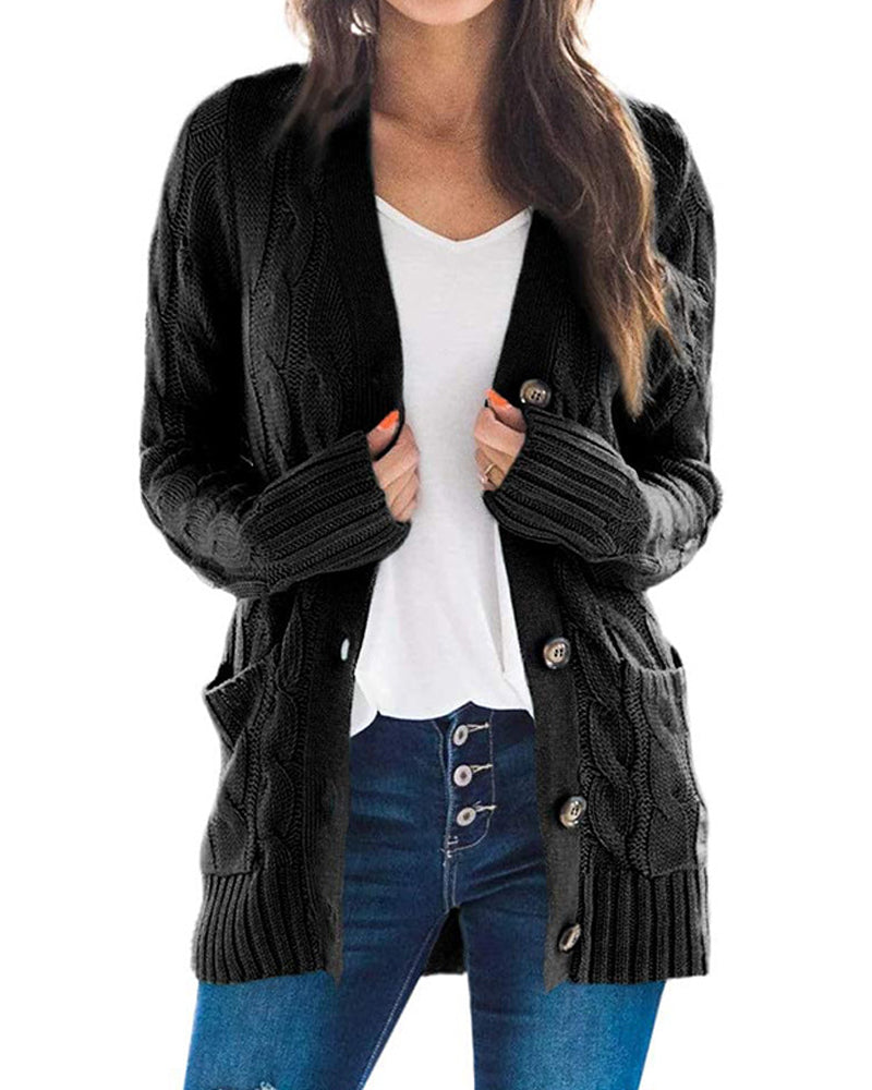 Fashion Casual Long Sleeve Sweater Jacket