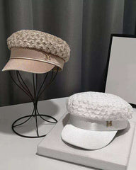 Fashion Seersucker Solid Color Beret