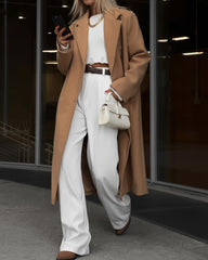 Solid Color Fashionable Straight Coat