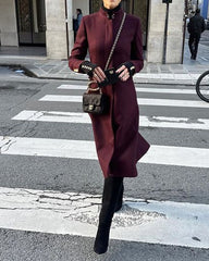 Stylish Solid Color Coat