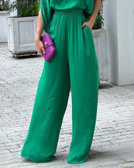 Casual Nipped Waist Jumpsuit