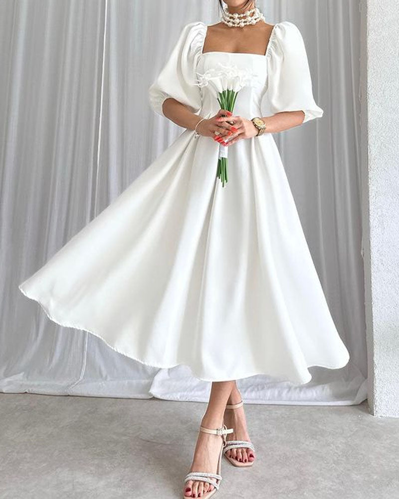 Elegant Solid Two Way Dress