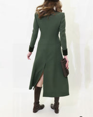 Fashionable Lapel Double Breasted Dress Coat