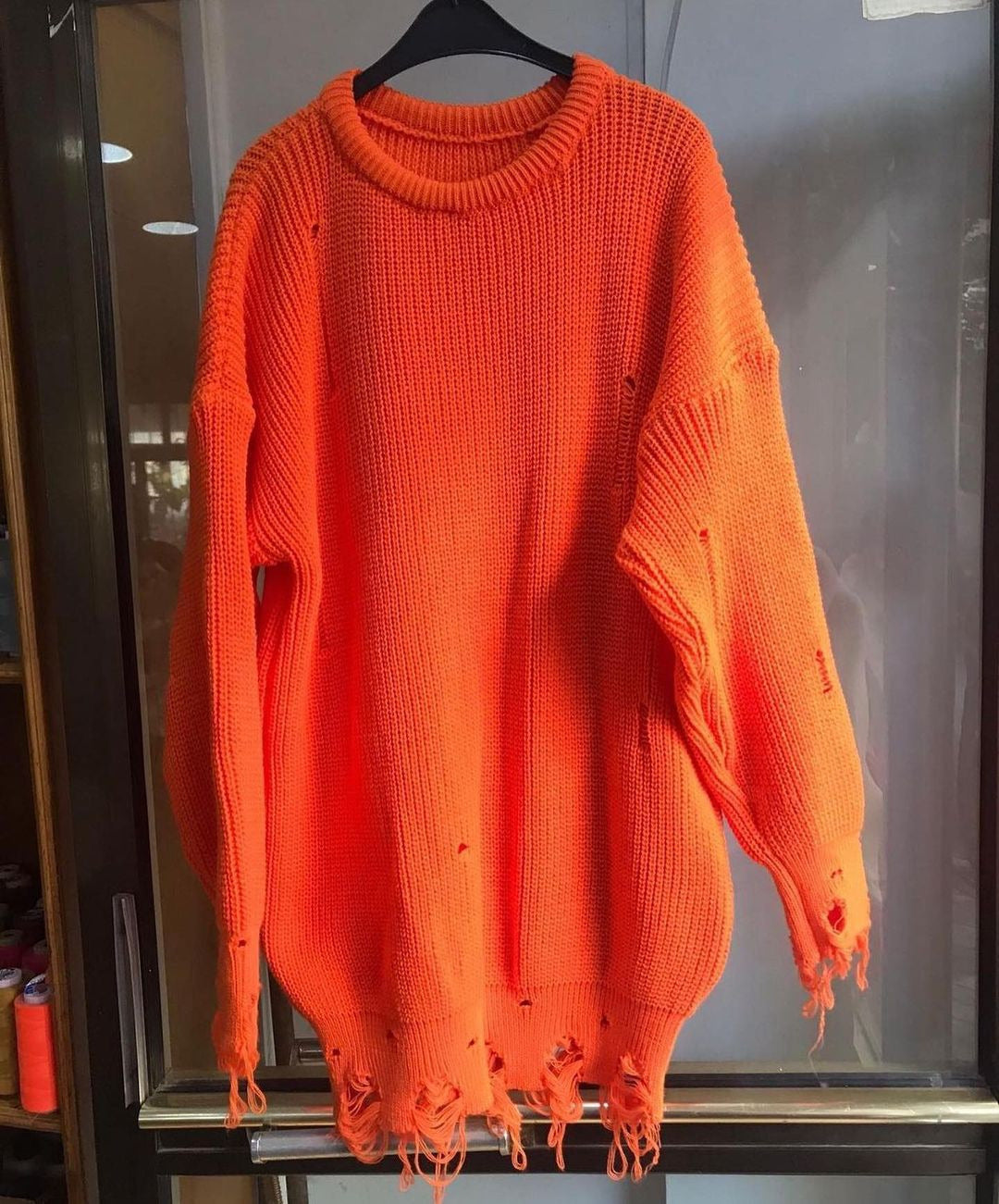 Solid Color Loose Knit Sweater