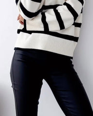 Solid Color Knitted Pullover Fashion Sweater