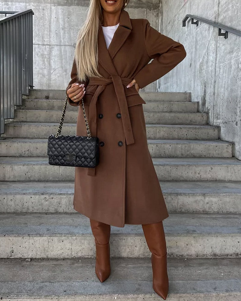 Solid Color Casual Fashionable Coat