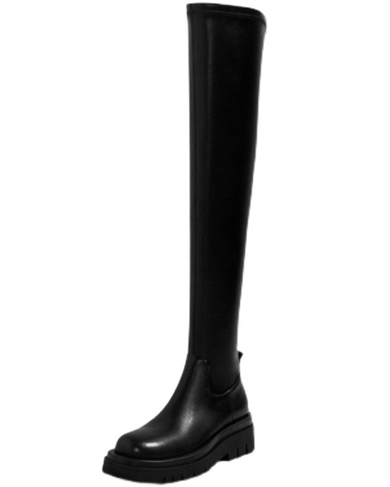 Platform Over-the-knee Stretch Boots