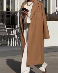 Solid Color Fashionable Straight Coat