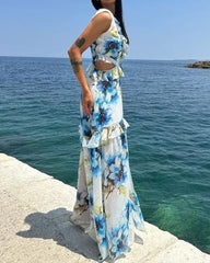 Vest Print Resort Dress