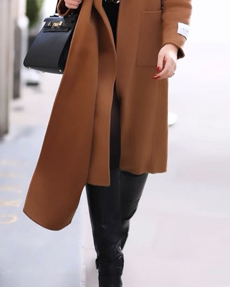 Street fashion solid color coat