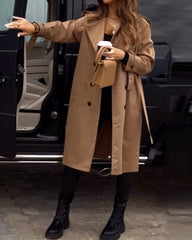 Solid Color Casual Fashion Temperament Coat Coat