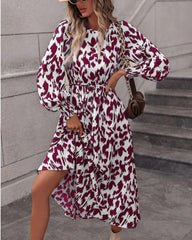 Fashion new print long-sleeved dress