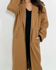 Fashion Solid Color Versatile Lapel Coat