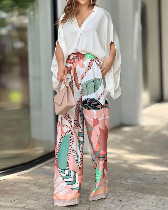 printed loose two piece set