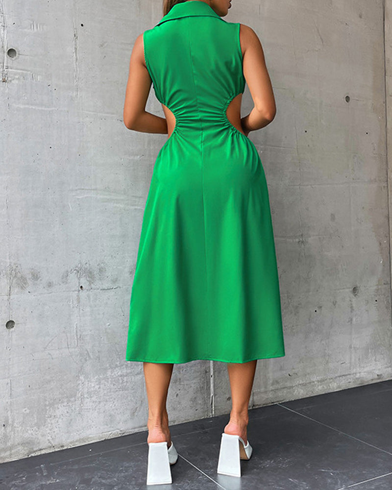 Fashion Solid Color Strapless Dress