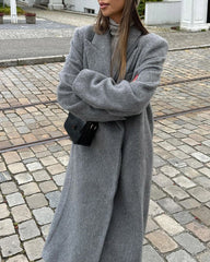 Solid Color Straight Casual Woolen Coat