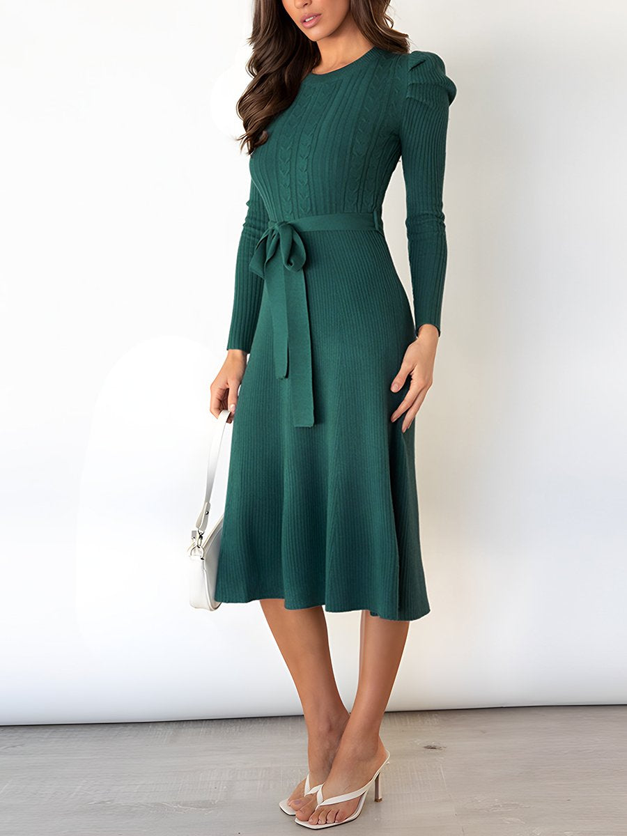 Bubble Long Sleeve Knit Dress